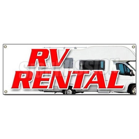 Signmission RV RENTAL BANNER SIGN new used rent me motorhome financing sale B-Rv Rental
